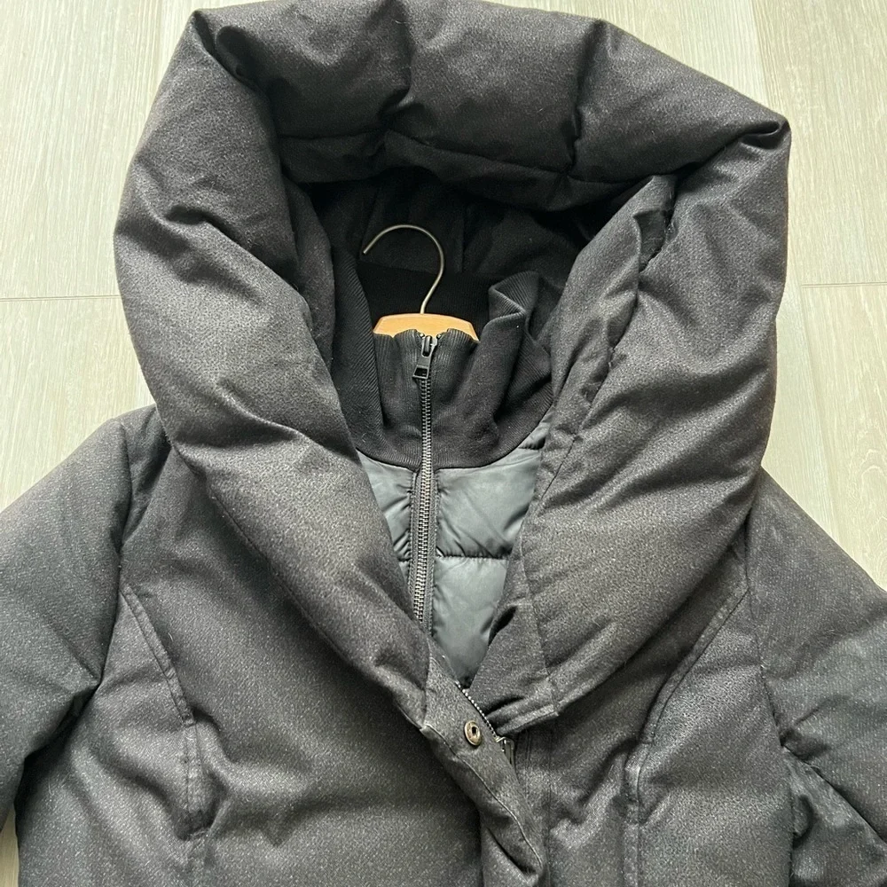 Soia & KYO CAMIELA Slim Fit Brushed Down Coat With Leather Trim - Picture 13 of 16